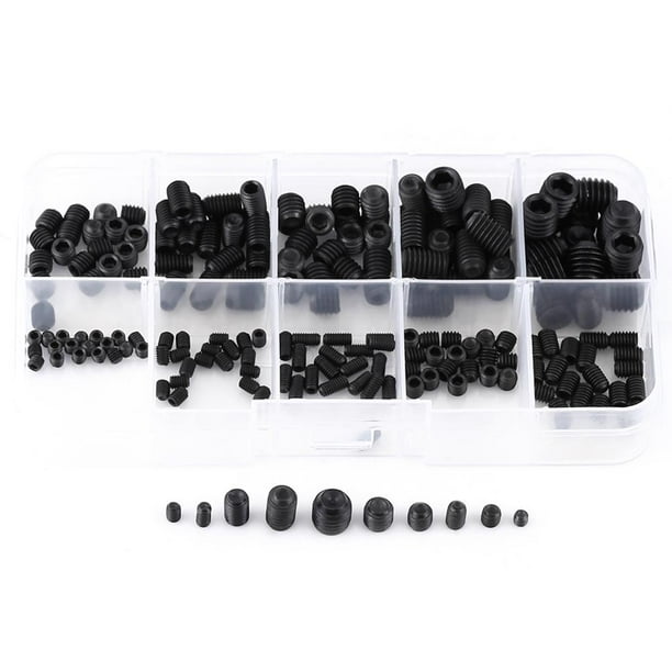 200Pcs Hex Socket Head Grub Set Screw Cup Point Assortment Kit with Storage Box Hex Socket Screws Bolt Kit 200Pcs Hex Socket Head Grub Set Screw Cup Point Assortment Kit with Storage Box Hex Socket Screws Bolt Kit